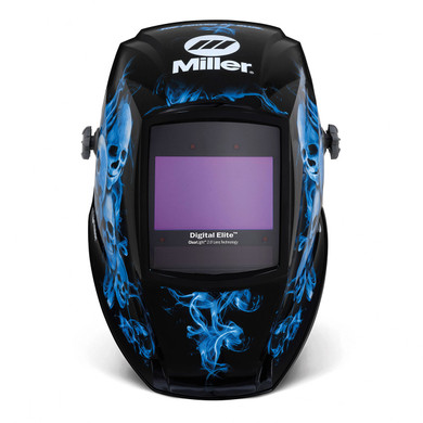 Miller 281010 Digital Elite Welding Helmet with ClearLight Lens, Blue Rage II