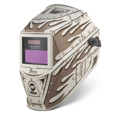 Miller 287810 Classic Series Auto Darkening Welding Helmet with ClearLight Lens, Metalworks