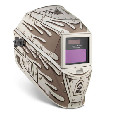 Miller 287810 Classic Series Auto Darkening Welding Helmet with ClearLight Lens, Metalworks