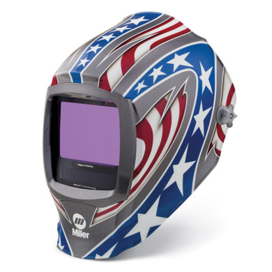 Miller 288420 Digital Infinity Welding Helmet with ClearLight 2.0 Lens, Stars and Stripes