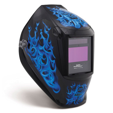 Miller 289802 Digital CL2 Performance Welding Helmet with ClearLight 2.0 Lens, Blue Rage