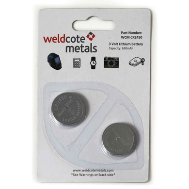 Weldcote Replacement Batteries, Lithium CR2450, 2 pack